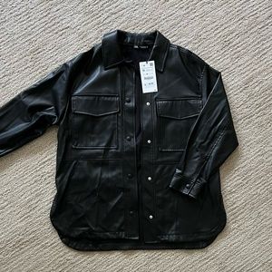 Zara Leather Shacket